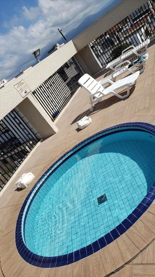Flat Completo Novo A 350M Da Praia Com Piscina São Vicente Exteriér fotografie