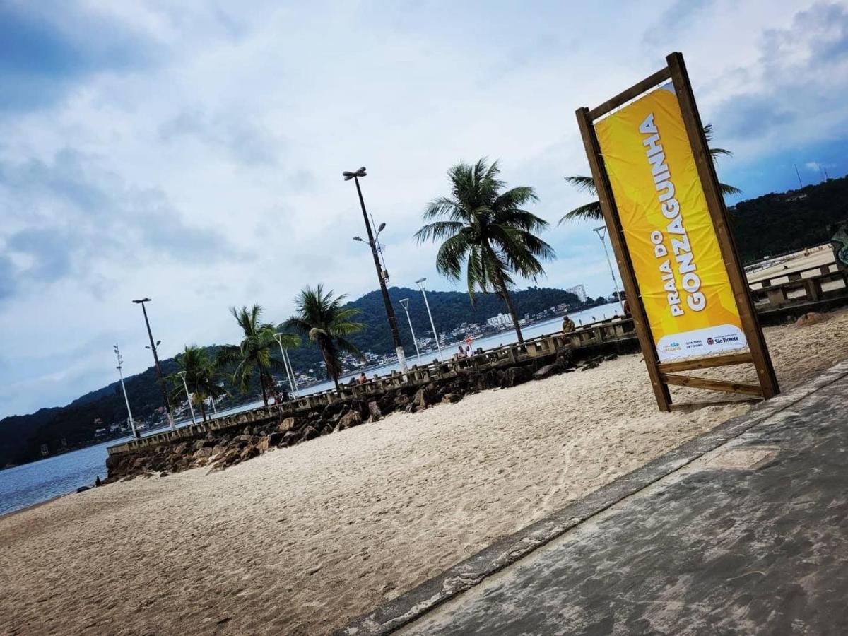Flat Completo Novo A 350M Da Praia Com Piscina São Vicente Exteriér fotografie